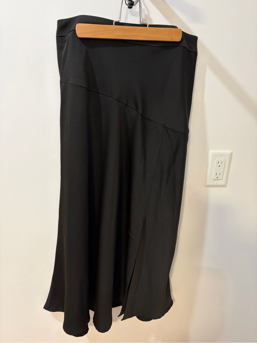 Banana Republic Black Maxi Skirt with Asymmetric Seam